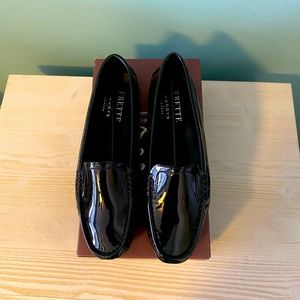 Frette by Harrys, patent leather driving moccasin.